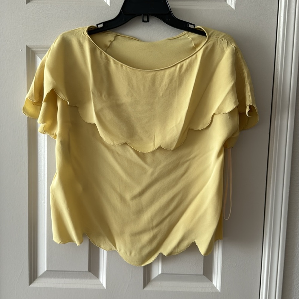 Valentino yellow silk blouse